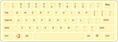 Golden qwerty keyboard vector image