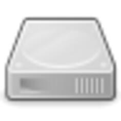 Vector drawing of thick border hard disc icon