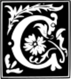 Vector clip art of decorative letter C