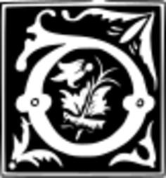 Vector graphics of decorative letter O