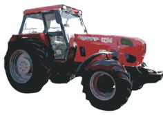 Vector graphics of blurry tractor painting