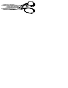Vector illustration of black and white scissors