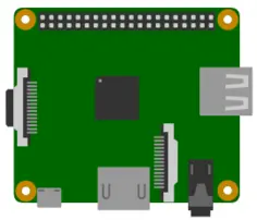 Vector clip art of green flat motherboard icon