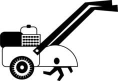 Vector graphics of rototiller