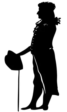 Silhouette vector illustration of Schiller