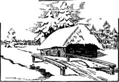 Winter scene vector image