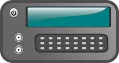 Vector image of electric function generator machine