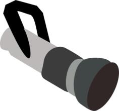 Vector illustration of hand-held nozzle of a fire hose