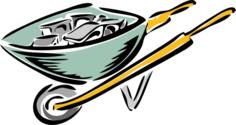 Wheelbarrow vector clip art