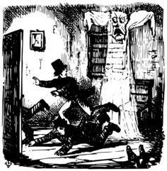 Scary ghost in room vector image