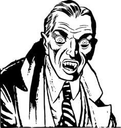 Vector clip art of shouting vampire guy