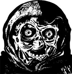 Vector graphics of dark beast's face