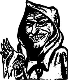 Vector illustration of evil devil man