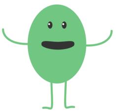 Vector image of green egg monster