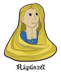 Rapunzel girl vector image