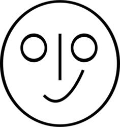 Vector clip art of blank circular smile face