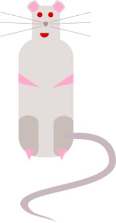Vector image of cartoon rat