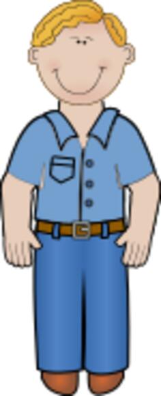 Vector image of daddy in jeans