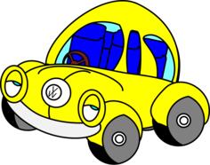 Vector image of VW beetle with eyes