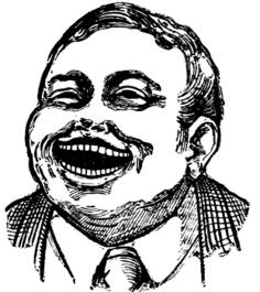 Vector image of fellow man smiling