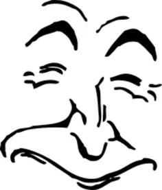 Vector graphics of face smile expression caricature