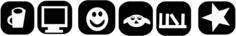 Vector graphics of small icons for service