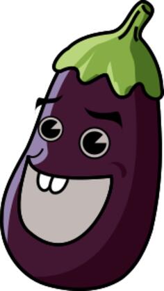 Vector clip art of eggplant