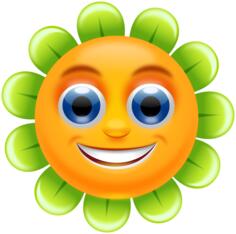 Smiling flower vector image