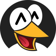 Smiley face of a penguin vector illustration