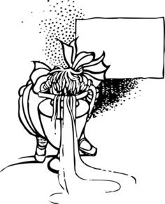 Girl and the pitcher vector clip art