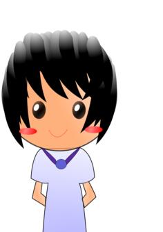 Cartoon guy with black hair vector image
