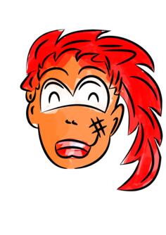 Vector drawing of woman's ponytail