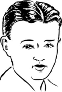 Guy with short hair vector graphics