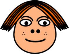 Egg shaped head vector clip art