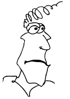 Comic style man's head vector graphics