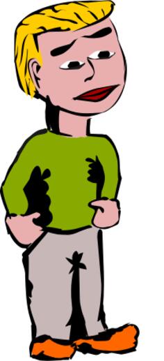 Vector image of blonde man with clean cut hair
