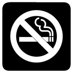 Vector image of inverted AIGA sign for no smoking