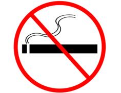 Vector clip art of banned cigarettes label