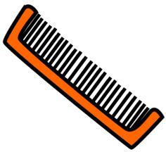 Vector drawing of hair comb
