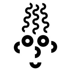 Vector clip art of spiral man head