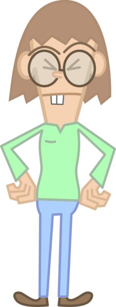 Vector clip art of nerd in geek jumper