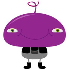 Alien baby with curly hair vector image