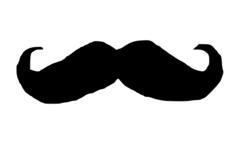 Vector illustration of black mustache