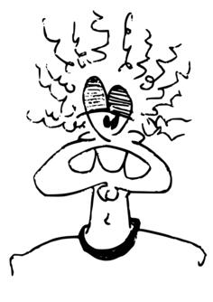 Man's head vector clip art