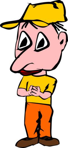 Vector graphics of boy with pet lines in color