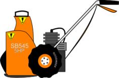 Vector drawing of electric snow blower