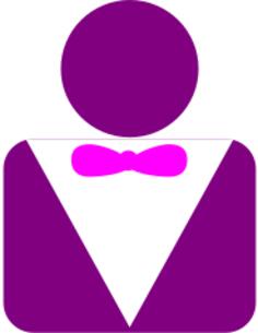 Vector clip art of posh man avatar