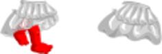 Vector graphics of girl skirt with legs for avatar