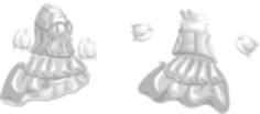 Vector drawing of female wardrobe long dress for avatar