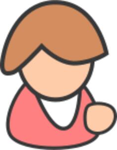 Vector illustration of blank pink female avatar